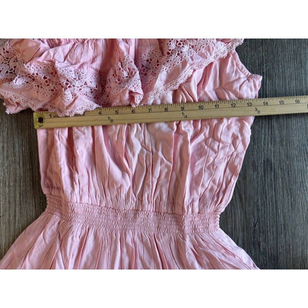 Melissa Odabash Debbie Blush Pink Crochet Mini Dress Cover Up Women’s XS NWT - Picture 5 of 9